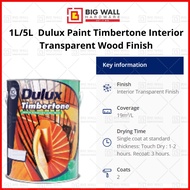 1L/5L  Dulux Paint Timbertone Interior Transparent Wood Finish (Color) Big Wall Hardware