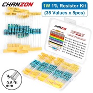 Piece/Pack 175 35 Value 1W 1% High Precision Metal Film Resistor Set 10 100 470 4.7K 10K Ohm 1 Watt 