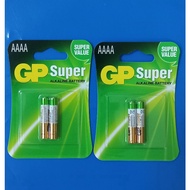 2 Cards Gp Super Alkaline AAAA Batteries