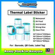Thermal Sticker Label Barcode Sticker Price Tag Product Label