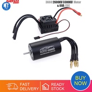 Động Cơ Không Chổi Than Cảm Biến Surpass Hobby RC 3660 2600KV 3300KV Với Thẻ Lập Trình 60A ESC & LED