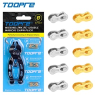TOOPRE Mountain Bike Chain Quick-Link 6-7-8/9/10/11/12 Speed Gold/Silver Missing Link EIEIO Bicycle 