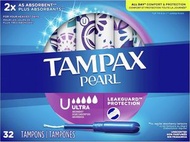 Tampax - 美國Tampax 衛生棉條 超強吸水性 帶防漏編織層 32個入 平行進口 *殘盒*[G20]