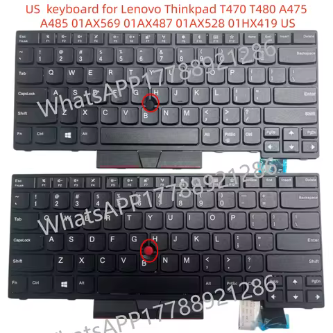 US keyboard for Lenovo Thinkpad T470 T480 A475 A485 01AX569 01AX487 01AX528 01HX419 US