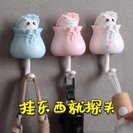 Style Cat Hook High-value Cute Retractable Creative Super Sticky Key Perforation-free Clothes Sticky