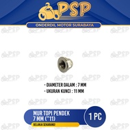 Mur Topi Pendek 7mm K11 (Harga Per 1 PC) - Mor Mur Ring Baut Baud Flange Fleng Pleng Topi Cap Pendek