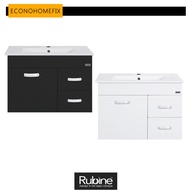 [ RUBINE ] 70cm Stainless Steel Vanity Cabinet 1 Door + 2 Drawers RBF-1274D3 BK Black  / RBF-1274D3 WH White