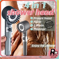 Kit 4 In 1 High Pressure Shower Head with Filter Shower Head Shower Head High Pressure with Filter Shower Head 3 Mode