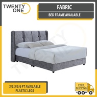 MARLEY FABRIC BED FRAME (SINGLE / S.SINGLE / QUEEN / KING SIZE AVAILABLE)