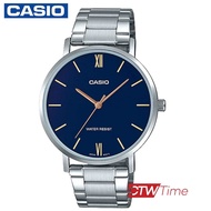CASIO Standard นาฬิกาข้อมือผู้ชาย สายสแตนเลส รุ่น MTP-VT01D-2BUDF (หน้าปัดสีน้ำเงิน)