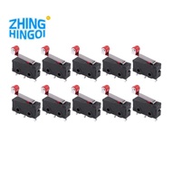 10Pcs Micro-Roller Lever Arm Open Close Limit Switch Kw12-3 Pcb Microswitch