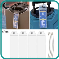 APPEAR Suitcase Label Holder, Steel Wire Cable Loop Zip Seal Pouch Cruise Luggage Tag Holders, Essen