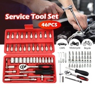 46PCS 40PCS Chrome Vanadium Bolt Socket Wrench Screwdriver Bit Set Repairing Kit Tool Set Repair Rat