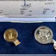 Malaysia Coin - 1989 Commonwealth Heads of Government Meeting CHOGM 5&25 Ringgit Proof Coin Set of 2
