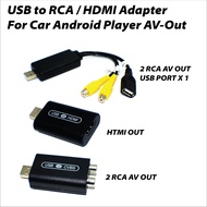 Car Android Player AV-Out USB to RCA / HDMI Adapter [ T100 7862 TS10 TS18 5760B ]