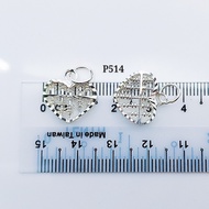 💥READY STOCK💥 925 Sterling Silver "Heart-shaped Abacus Necklace Set" (Set Rantai Leher+Loket Sempoa) 銀愛心算盤鏈墜項鏈組 P-514