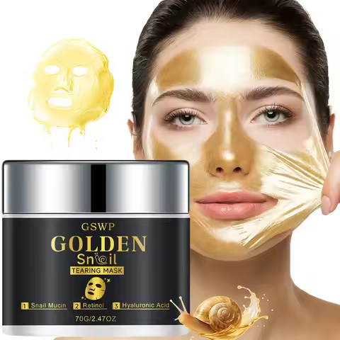 GSWP Gold Snail Mask contains snail mucus and retinol, which can deeply hydrate, lift and firm the s