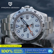 100% Official Pagani Design 42mm Automatic Watch GMT Men Watch Stainless Steel 100M Watertight Mens 