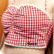 FLAT2112 FF0936 : MARY & JANE CAMI TOP เสื้อครอป เสื้อผูกคอ เสื้อเปิดหลัง