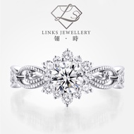 ［Real Moissanite］Can Pass Diamond Test 18K Gold Snow Goblin Ring MRG012 Moissanite Diamond/Moissanit