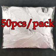 Phụ Kiện Kẹp Tóc Nữ Nơ Ruy Băng Thủ Công Màu Trắng 50 Cái/gói Trong 20Cm Quà Tặng Sắp Xếp Quần Áo Ng