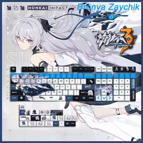 Honkai Impact 3 Keycap Elysia Anime PBT Five-Sided Dye Sublimation Keycap Herrscher of Human Cherry 