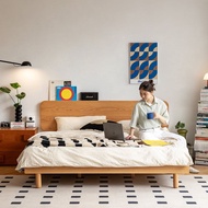 Loft Home Scandinavian Cherry Wood Bed ISLE