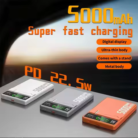 5000mAh PD22.5W Magnetic Wireless PowerBank Digital Display Fast Charging External Battery For Magsa