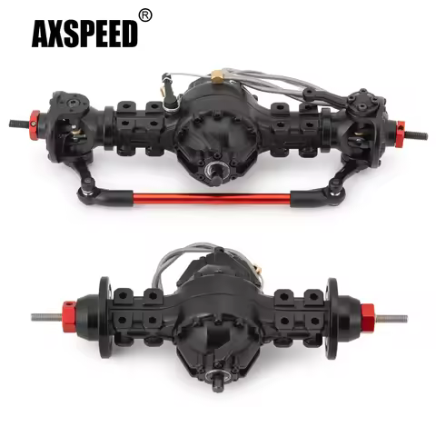 AXSPEED CNC Metal Alloy Front/Rear Medium Differential Axle Built-In Gear for Tamiya 1/14 RC Trailer
