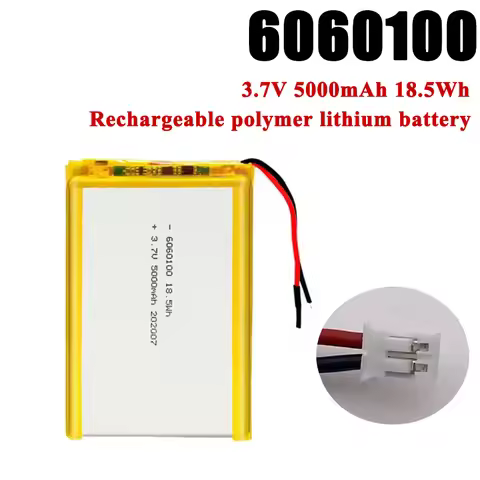 6060100 Lithium Polymer Battery 3.7V 5000mAh LiPo for Power Bank Smart Watch Beauty Instrument Bluet