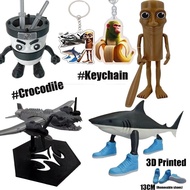 Brainrot Tralalero Tralala Plush Italian and Tung Tung Tung Sahur,Stuffed Figure Pillow for Game Fan