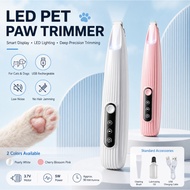 Pet Hair Clipper LED Electric Precise Trimmer for Dogs & Cats Paw Fur Grooming Tool