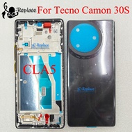 6.78 Inch For Tecno Camon 30S CLA5 Front Housing Chassis Plate Display Bezel Faceplate Middle Frame 