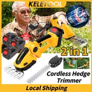 Cordless Grass Shrub Shear cutter Hedge Trimmer Electric Weeding Shear Pruning Saw garden Gardening 