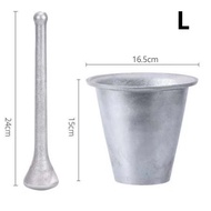 Lesung Tumbuk Besi Lumpang Wesi Aluminium Ulekan Tumbuk Tempat Cobek Dan Ulekan