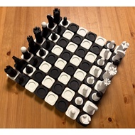 HIGH QUALITY 3D MINIMALIST chess – UNIQUE, MODERN DESIGN covua 3D bocovua chess chessset covuadecor