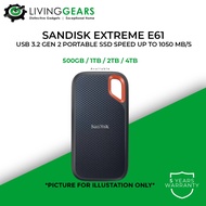 Sandisk Portable SSD E61 USB 3.2 (500GB / 1TB / 2TB / 4TB) UP TO 1050 MB/S