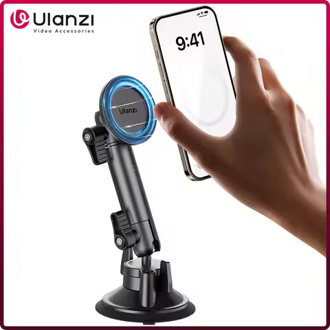 Ulanzi ZJ06 Phone Suction Cup Mount Phone Holder 360° Ballhead For MagSafe Smartphone Video Vlog Liv