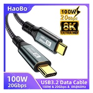 【Lior123】 PD100W USB 3.2 20Gbps ThunderBolt 3 Type C to Type C Cable 8K 60Hz USB-C Data Cord For 15 
