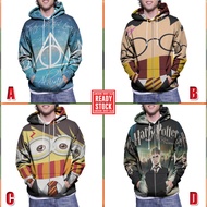 Zipper Hoodie H a RRYPOTR Hoodie Fullprint Polyester Jersey Material | Size SML XL XXL 3XL | Zipper 
