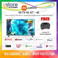 📺[Mi TV] Xiaomi LED TV 4S 43-inch, Smart Android TV (4K, Built-in Google Play, Netflix, YouTube) 1 Year Warranty