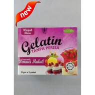 QP HALAGEL GELATIN TANPA PERISA / UNFLAVOURED 21GM X 5 SACHETS