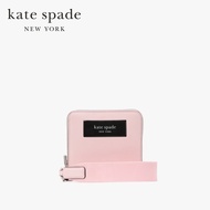 Kate Spade New York กระเป๋าคล้องมือรุ่น Label Small Compact Webbed Wristlet KI728 651 สี Pastry Pink