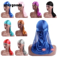 ONLYGOODS Silk Durag, Elastic Polyester Pirate Hat, Fashion Pre-Tied Adjustable Bandana Men Women