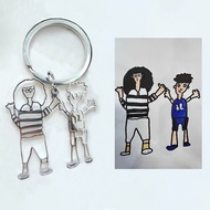 1 Custom Hand-painted Keychain, Stylish Hollowed-out Personalized Logo Key Accessory, Diy Doodle Des
