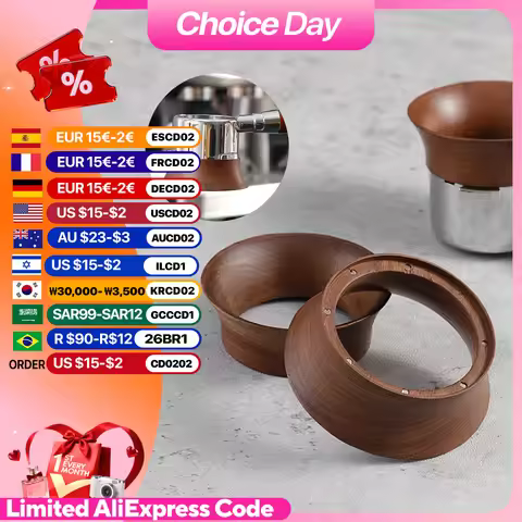 51/58mm Coffee Dosing Cup Walnut wood Espresso Dosing Funnel Brewing Bowl Portafilter Dosing Ring Co
