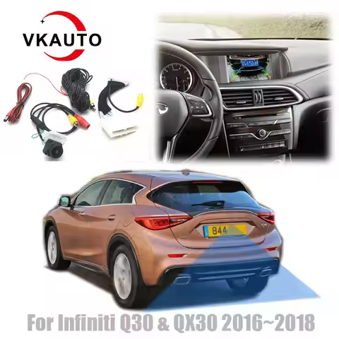 VkAUTO Fish Eye Rear View Camera For Infiniti Q30 & QX30 2016 2017 2018 CCD Night Vision Reversing B