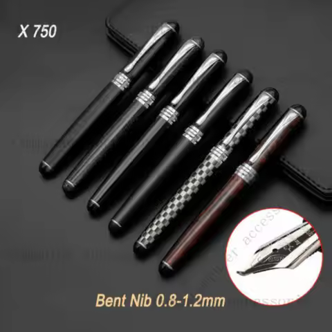 Jinhao X750 Calligraphy Fountain pen fude Silver Bent nib