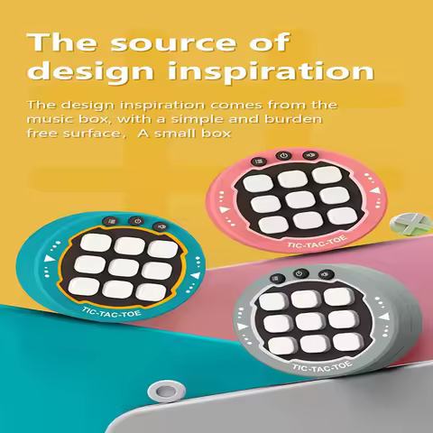 1pcs- Tic-Tac-Toe Board Multifunctional Electronic Games Montessori Puzzle Table Game Chess Chess Se