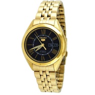 Karnvera Shop Seiko 5 Sports Automatic นาฬิกาข้ิอมือผู้ชาย Gold/Black Men Watch สาย สแตนเลส รุ่น SNKL40K1